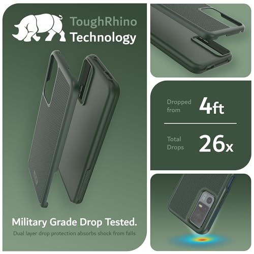 TUDIA MergeGrip for Jitterbug Smart 4 Case T608G, [Military Grade Drop Tested] Shockproof Protection Slim Rugged Dual Layer Heavy Duty Phone Cases for Senior - Pine Green - color: Pine Green