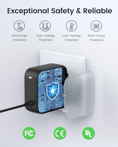 TobenONE 100W USB C Laptop Charger, Universal GaN III Power Supply Adapter