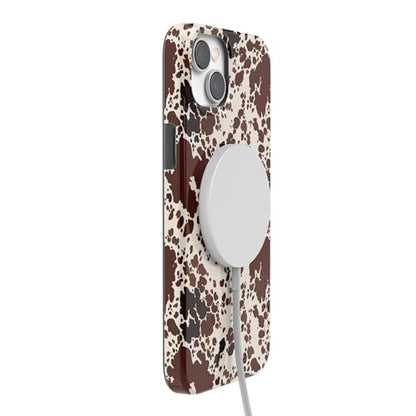 Casely iPhone 14 Plus Case | Cowgirl Envy | Cow Print | Compatible with MagSafe | Classic Ultra Slim Design - color: Cowgirl Envy | Cow Print