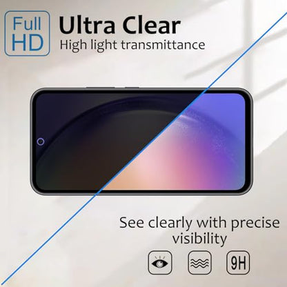 Lyphpe【3 Pack Privacy Screen Protector for samsung galaxy A54 5G 9H Tempered Glass Anti-Spy Private Film Compatible for Samsung A54 5G Case Friendly