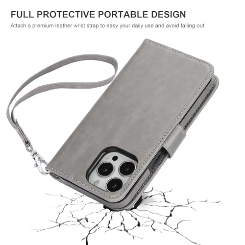 Bocasal for MagSafe Wallet Case Card Holder for iPhone 13 Pro, Grey - color: Gray for MagSafe