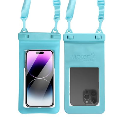 IPX8, 7.4Waterproof Phone Pouch, Universal Fit(iPhone 16 15 14 13 Plus Pro, 12 11 Pro XR X 8 7 6S Plus SE, Galaxy S25 S24 S23 S20 serries Pixel, Lanyard Included (Sky Blue) 1pack - color: Sky Blue