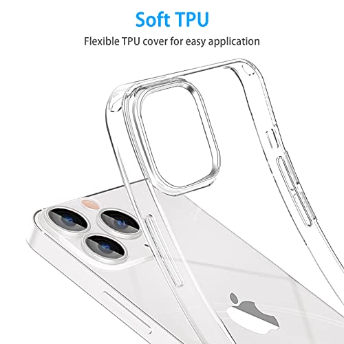 JJGoo Compatible with iPhone 14 Pro Case, Clear Soft Shockproof Protective Slim Thin Bumper Cover Transparent Phone Case - color: Clear