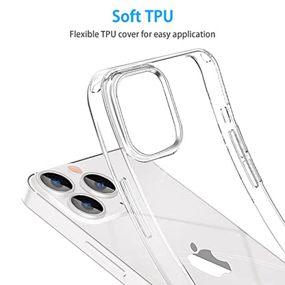 JJGoo Compatible with iPhone 14 Pro Case, Clear Soft Shockproof Protective Slim Thin Bumper Cover Transparent Phone Case - color: Clear