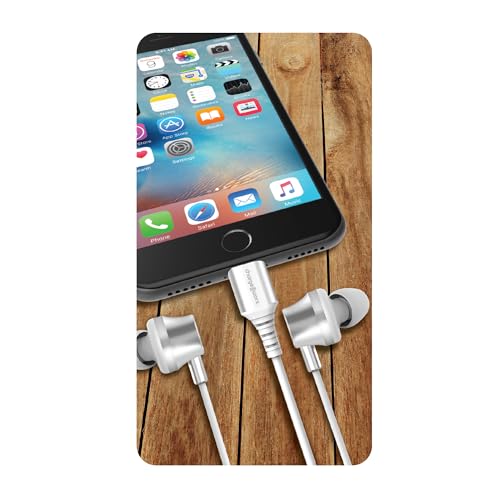 Wired Earbuds w/ Lightning Connector, Mic & Cord, Earphones for iPhone/iPad