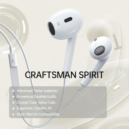 2Pack USB C Headphones Wired USBC Earbuds for iPhone 17 16 15 Pro Max