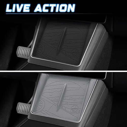 Center Center Wireless Charger Silicone Cover Designed for Tesla Model Y Juniper 2025-2026,Anti-Slip Silicone Mat for Model Y Juniper Center Console