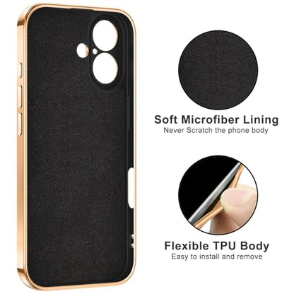 Dinick Black for iPhone 16 Case with Ring Holder Kickstand - color: Black, size: 6.1'' iPhone 16