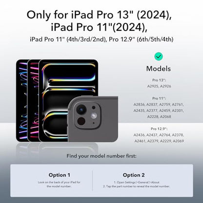 ESR 2 Pack Camera Lens Protector Compatible with iPad Pro 11/13 Inch M5/M4 (2025/2024), iPad Pro 12.9/11 Inch (2022/2021/2020), 9H Anti-Scratch Tempered Glass, HD Clarity, 3D Full Coverage