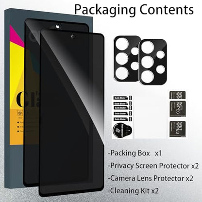 Privacy Screen Protector for Samsung Galaxy A53 + Lens Protector - size: Samsung Galaxy A53 5G