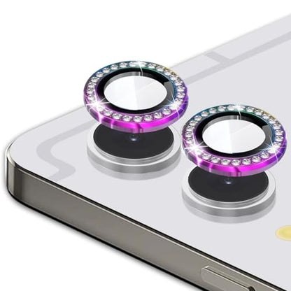 Zeking (2 Set Bling Camera Lens Protector Compatible with Samsung Galaxy Tab S11 Ultra X930/X936 14.6", Glitter Bling Sparkly 9H Tempered Glass Metal Individual Ring (Bling-Color) - color: BlingColor