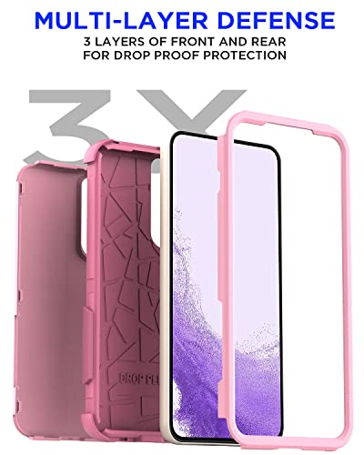 AICase for Galaxy S22 Case,Heavy Duty Rugged Pocket-Friendly Phone Case,Durable Military Grade Protection Shockproof/Drop Proof/Dust-Proof Protective Cover for Samsung Galaxy S22 6.1“ (Pink) - color: pink Case