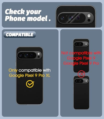 Orzero (3 Pack) Camera Lens Protector Compatible for Google Pixel 9 Pro XL 6.8 inch, Protector de Cámera Case Friendly Tempered Glass 9H High Definition Microphone Cutout Anti-Scratch - size: Google Pixel 9 Pro XL 6.8 inch