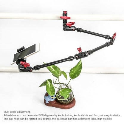 Bewinner Upgraded 31in Adjustable Articulating Friction Magic Arm with 1/4in 3/8in Thread & Super Clamp, Camera Mount 360 Degree Rotation for LED Light Microphone Video Rig (31 Inch)