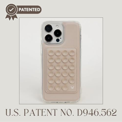 Walli Cases Silicone Suction Cup Mount for iPhone, Fits Walli Magnetic Case - color: Beige