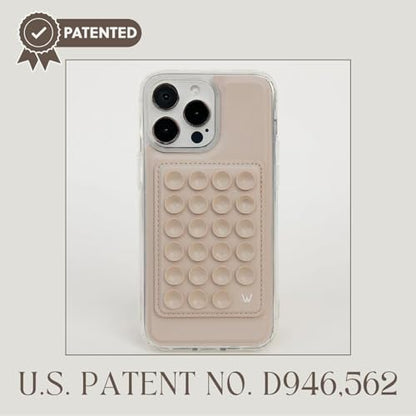 Walli Cases Silicone Suction Cup Mount for iPhone, Fits Walli Magnetic Case - color: Beige
