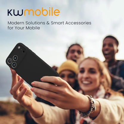 kwmobile Case Compatible with iPhone 17 Pro Case - Soft Slim TPU Silicone Phone Cover - Black Matte - color: black matte, size: iPhone 17 Pro