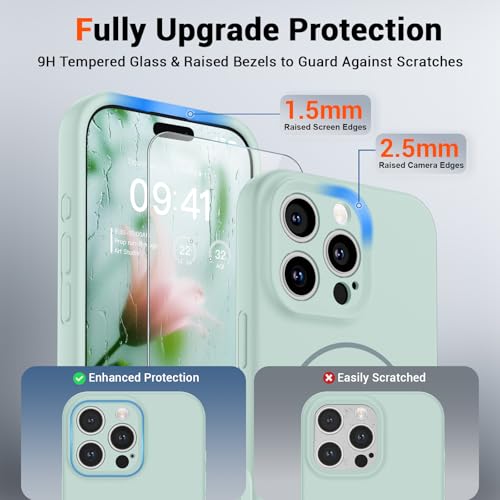 SUPFINE Silicone & Magnetic for iPhone 16 Pro Case - color: Aquamarine, size: iPhone 16 Pro