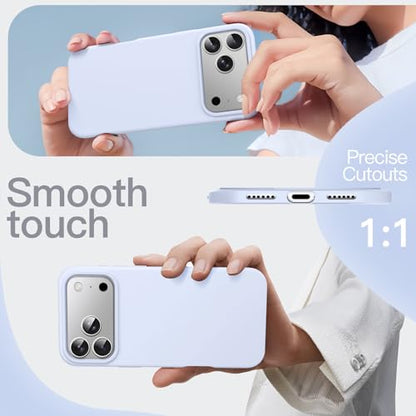 JETech Silicone Case for iPhone 17 Pro Max, Mist Blue - color: Blue, size: iPhone 17 Pro Max