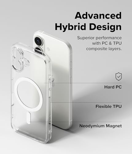 Ringke for iPhone 17 Case [Fusion Magnetic Matte Clear] | Compatible with MagSafe, Oil & Dirt Resistant, Anti-Fingerprint Technology Prevents Oily Smudges, Feels Velvety Soft - size: iPhone 17