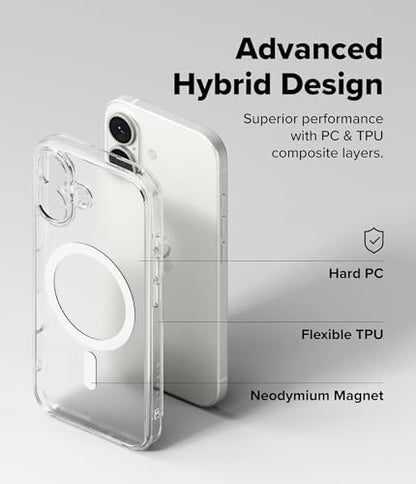 Ringke for iPhone 17 Case [Fusion Magnetic Matte Clear] | Compatible with MagSafe, Oil & Dirt Resistant, Anti-Fingerprint Technology Prevents Oily Smudges, Feels Velvety Soft - size: iPhone 17