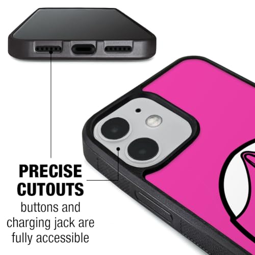 Power Rangers Pink Ranger Helmet Protective Slim Fit Hybrid Rubber Bumper - color: iPhone 12 | 12 Pro (Fits 6.1 Inch Display)