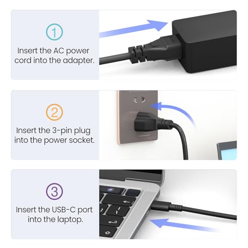 Dzytnsy 65W USB C Laptop Charger Compatible with Lenovo Yoga/Thinkbook/Chromebook/IdeaPad/Thinkpad X1 X13 T14 T15 T480s T580s T490, Replacement for Lenovo Laptop Charger