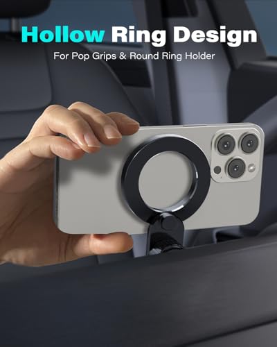 1Zero for MagSafe CD Phone Holder for Car, Foldable Longarm CD Phone Mount - style: Strong-17 N54 Magnets