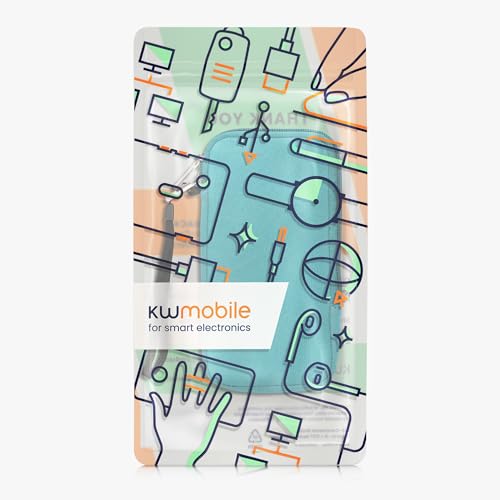 kwmobile Universal Phone Pouch Size XL - 6.7/6.8" - Neoprene Smartphone Pouch with Zip - Water-Repellent Mobile Phone Case - Sleeve in Turquoise - color: turquoise, size: XL - 6.7/6.8"