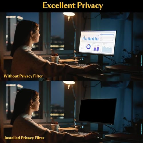 Magnetic 23 Inch Privacy Screen for Computer Monitor 16:9 Widescreen Desktop PC, 23in Hanging Removable Anti Blue Light Glare Eye Protection Shield, Screen Protector Panel - size: 23'' Privacy Screen (16:9)