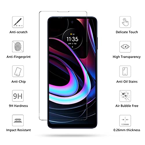 for Moto Edge 2021 Screen Protector Tempered Glass - [2Pack] 9H Hardness Anti-Scratch Protective Film for Moto Edge 2021 (Not for Moto Edge 2020 3D Curved)