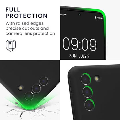 kwmobile Case Compatible with Samsung Galaxy S21 Case - Slim TPU Silicone Phone Cover - Soft Touch Finish - Black - color: black, size: Galaxy S21