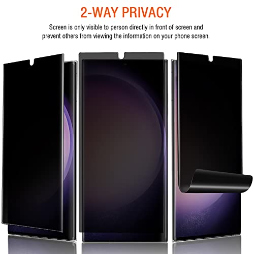 Galaxy S23 Ultra Matte Privacy Screen Protector, [Case Friendly] [Support Fingerprint Unlock] Flexible TPU Film for Samsung Galaxy S23 Ultra 5G, Anti-Scratch, Touch Sensitive - size: for Samsung Galaxy S23 Ultra