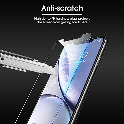 OMOTON 3 Pack Designed for iPhone 11 and iPhone XR Screen Protector (6.1"), Enhanced Tempered Glass Protection, Case Friendly Anti Scratch Bubble Free Ultra Resistant - size: iPhone 11/XR