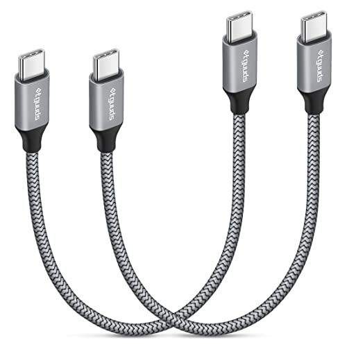 etguuds USB C to USB C Cable 1ft, 2-Pack 60W C to C Cable Fast Charging - color: Gray, size: 1ft