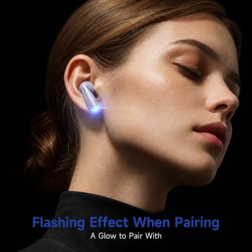 MINISO True Wireless Earbuds with Charging Case, Bluetooth 6.0 Ear Buds - color: Blue