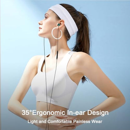 USB C Headphones Wired Earbuds for iPhone 18 Pro Max 17/Samsung S26 - color: Green