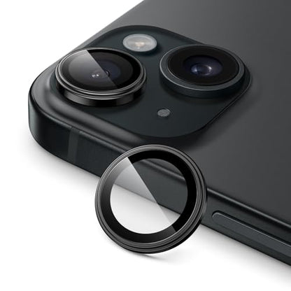 JETech Camera Lens Protector for iPhone 15/15 Plus, Black, 1 Set