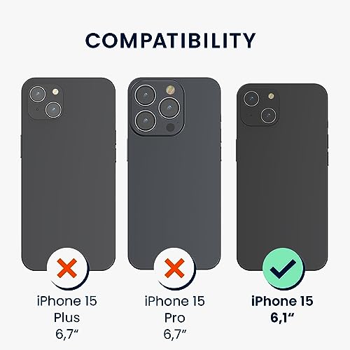 kwmobile Case Compatible with Apple iPhone 15 Case - Slim TPU Silicone Phone Cover - Soft Touch Finish - Arctic Night - color: Arctic Night, size: iPhone 15