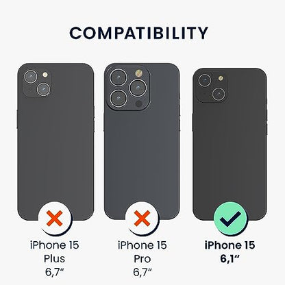 kwmobile Case Compatible with Apple iPhone 15 Case - Slim TPU Silicone Phone Cover - Soft Touch Finish - Dark Rose - color: Dark Rose, size: iPhone 15