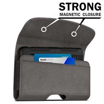 Holster for iPhone Plus Pro Max 17 16 15 14 13, Samsung S25+ S24+ 23+ - color: Pewter, size: Large