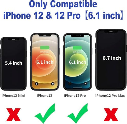 Battery Case for iPhone 12/12Pro, 13800mAh Portable Backup Power Bank Protective Charging Case Rechargeable Extended Battery Charger Cases for iPhone 12/12 Pro