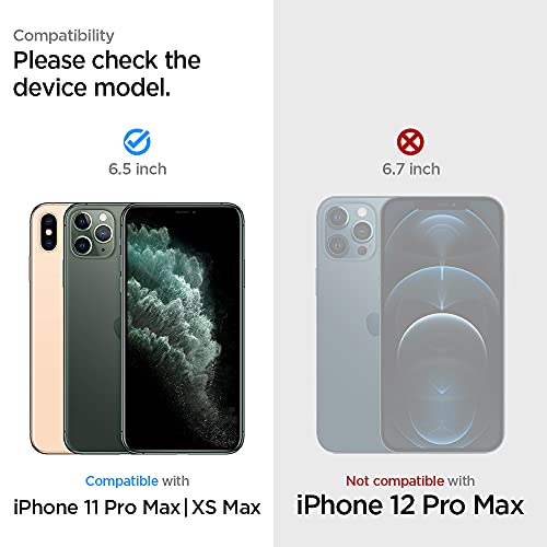 Spigen GlasTR EZ FIT Screen Protector for iPhone 11 Pro Max/XS Max (6.5) | 9H+ tempered glass, Scratch resistance, auto-align tray, Lab-tested 100% clarity, Original touch, Case-friendly, 2 Pack - size: iPhone 11 Pro Max / iPhone XS Max