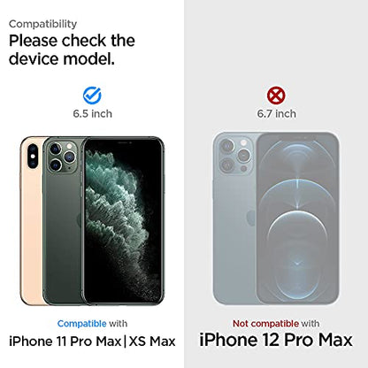 Spigen GlasTR EZ FIT Screen Protector for iPhone 11 Pro Max/XS Max (6.5) | 9H+ tempered glass, Scratch resistance, auto-align tray, Lab-tested 100% clarity, Original touch, Case-friendly, 2 Pack - size: iPhone 11 Pro Max / iPhone XS Max