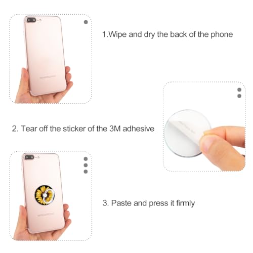 Bonoma Cell Phone Ring Holder Stand,3 -Pack 360 Rotation Sunflowers - color: Sunflowers