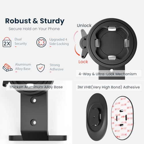 Out-Front Bike Phone Mount, Bike Stem Phone Holder for Cycling Light/Camera - style: Quad-Clip Combo Mount