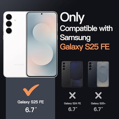 JETech Case for Samsung Galaxy S25 FE, Anti-Yellowing, Clear | Shockproof Protection, Scratch Resistant Hard PC Back, Durable Transparent TPU Bumper - color: Clear, size: Galaxy S25 FE