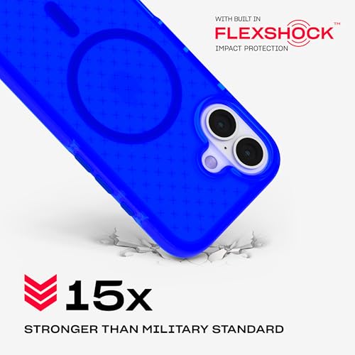 Tech21 EvoCheck for iPhone 16 - Compatible with MagSafe - Impact Protection Case - in Cobalt Blue - color: Cobalt Blue, size: iPhone 16