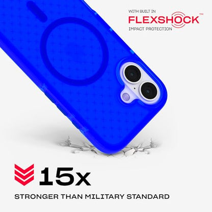 Tech21 EvoCheck for iPhone 16 - Compatible with MagSafe - Impact Protection Case - in Cobalt Blue - color: Cobalt Blue, size: iPhone 16