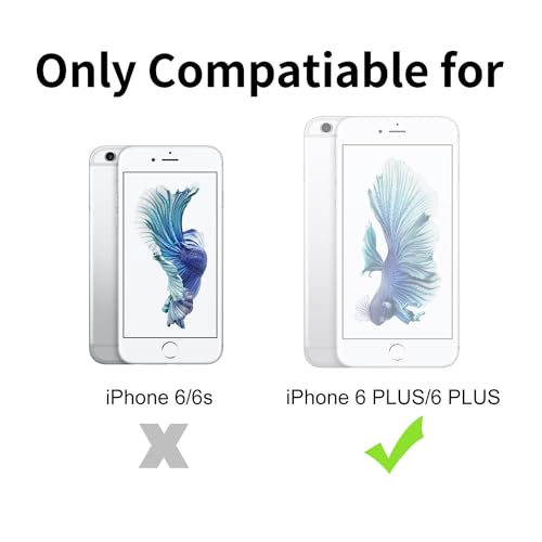 TENOC Phone Case Compatible with iPhone 6 Plus & iPhone 6s Plus, Glitter Case Clear Sparkling Protective Bumper Cute Cover for Girls Women - color: Clear Glitter, size: iPhone 6/6s Plus